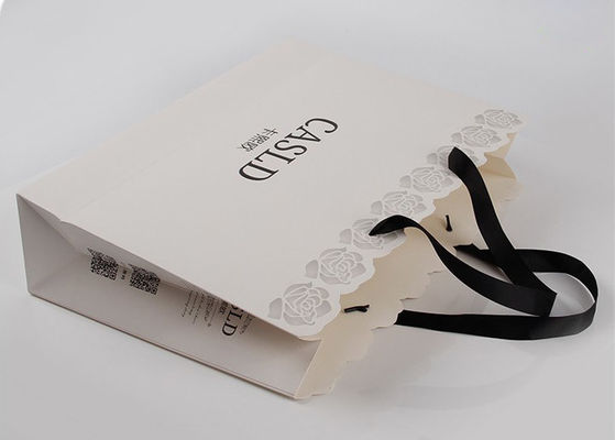 레이저 커트 인쇄에 의하여 개인화되는 종이 봉지, 그로그레인 리본 평야 선물 부대