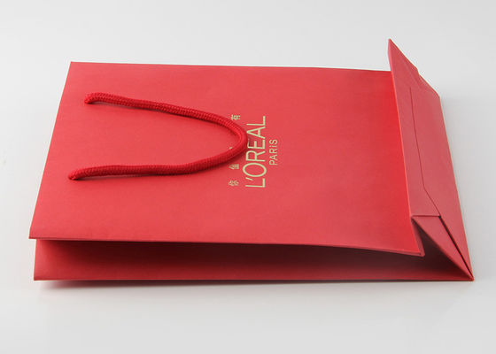 금박 뜨거운 각인 선물 패킹은 다 색깔 면 밧줄 손잡이를 자루에 넣습니다